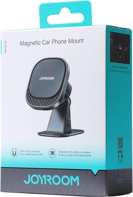 Actual product image Joyroom JR-ZS400 magnetic car phone holder on the dashboard - black