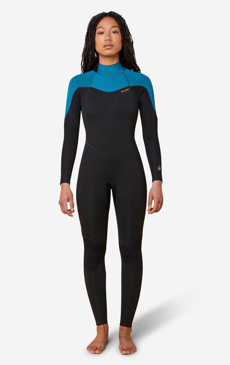 Olaian Surfneoprenanzug Damen 4/3 - Rueckenreissverschluss Neopren