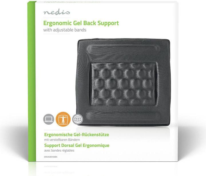 Produktbild Nedis Ergonomische Rückenstütze Gel Schwarz