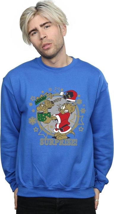 Actual product image Tom & Jerry Mens Christmas Surprise Sweatshirt (L)