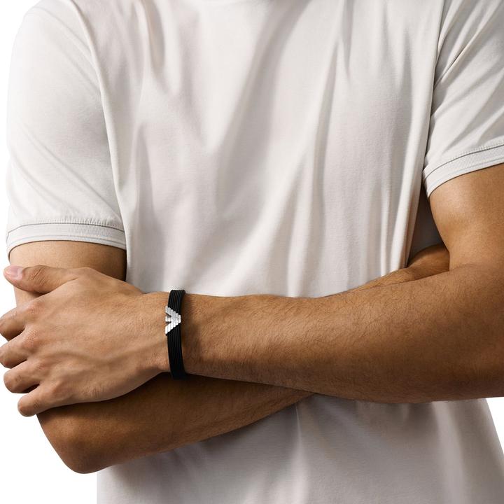 Immagine prodotto Emporio Armani Armband (18 cm, Silicone, Acciaio inossidabile)