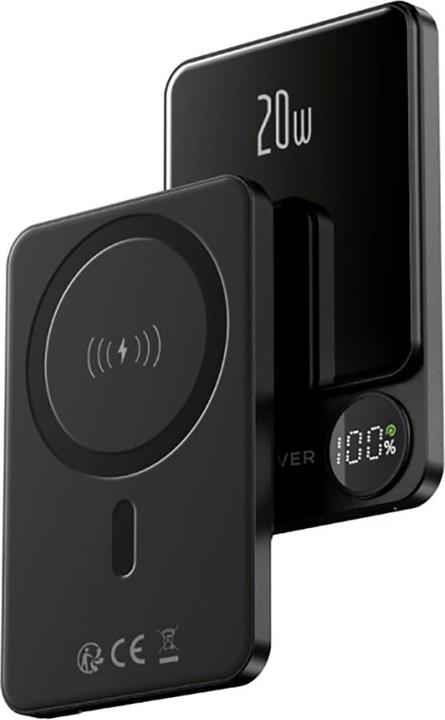 Immagine prodotto Forever power bank wireless MATB-200 20W PD 5000 mAh magnetico nero (5000 mAh, 20 W, 18.50 Wh)