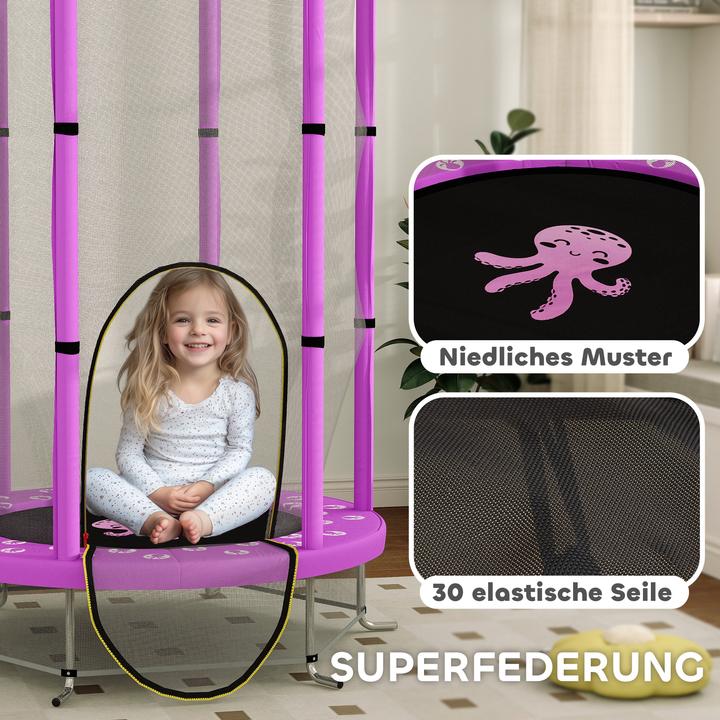Produktbild Aiyaplay Kinder Trampolin Stahl, Kunststoff Violett (140 cm)