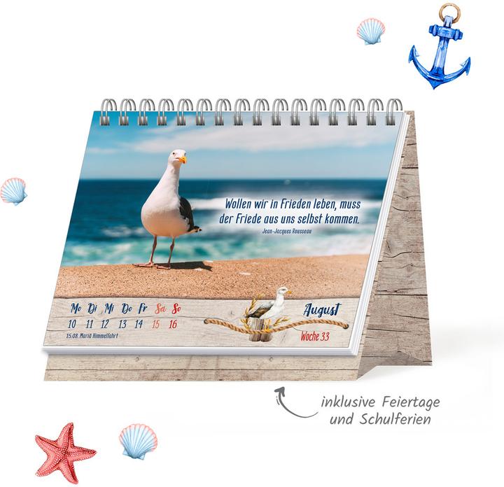 Produktbild Trtsch Aufstellwochenkalender Maritime Momente 2026 (Harter Einband, Deutsch)