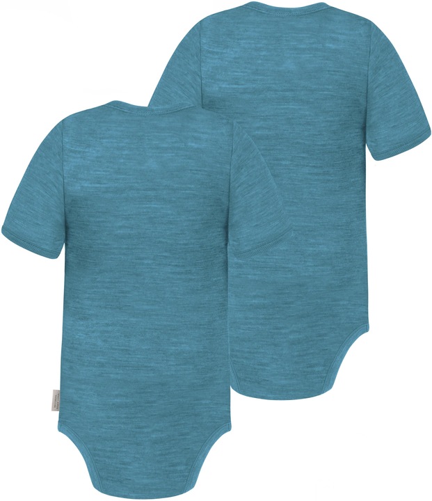 Actual product image Normani Set of 2 baby merino bodysuit short sleeves "Tauranga" - 9285 (56)