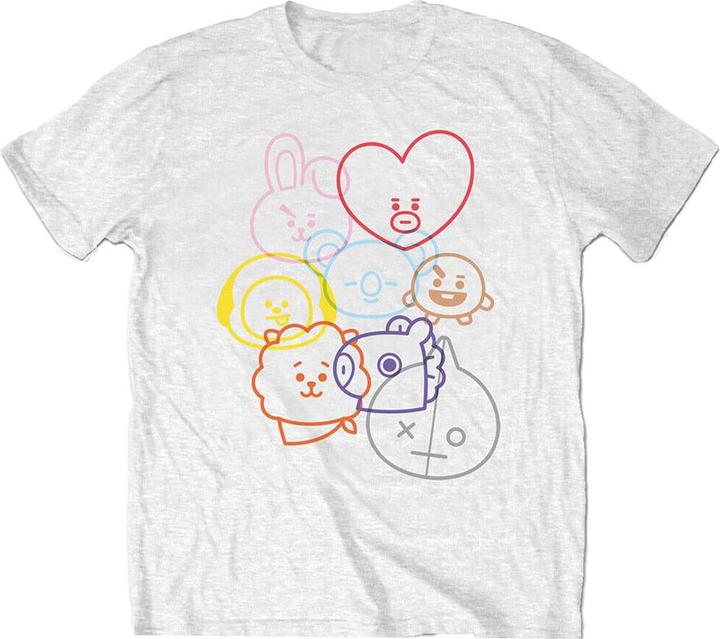 Image du produit BT21 T-shirt adulte Visages (L)