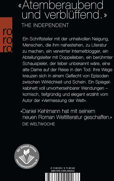 Immagine prodotto Ruhm (Tedesco, Daniel Kehlmann, 2010)