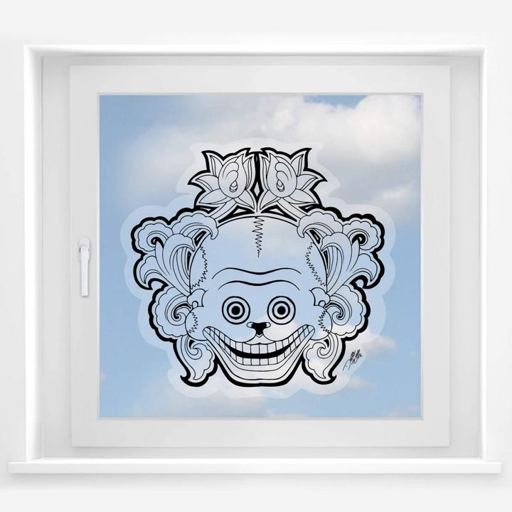Actual product image Miami Ink Mexican death mask 2 (120 x 114 cm)