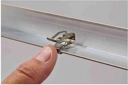 Actual product image HellermannTyton MSC2-SS304-ML (100) Edge clip 24x13mm stainless steel 151-00982 (Metal cable ties, 210 mm, 100 pcs.)