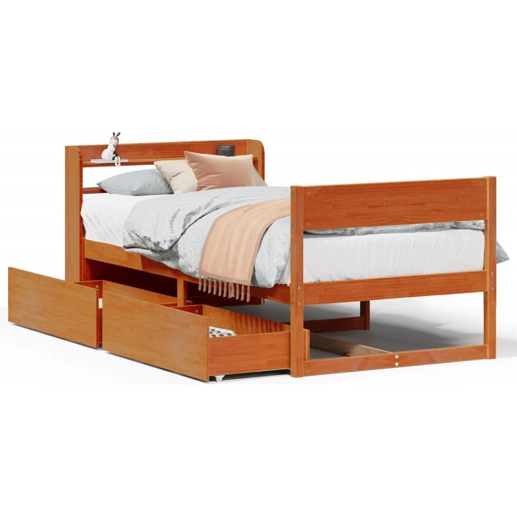 VidaXL, Bett, Bett ohne Matratze (75 x 190 cm)