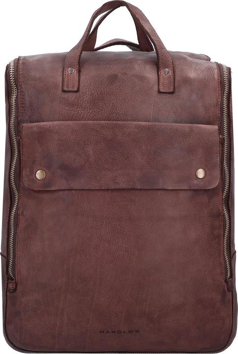 Actual product image Harolds Submarine backpack leather 37 cm laptop compartment