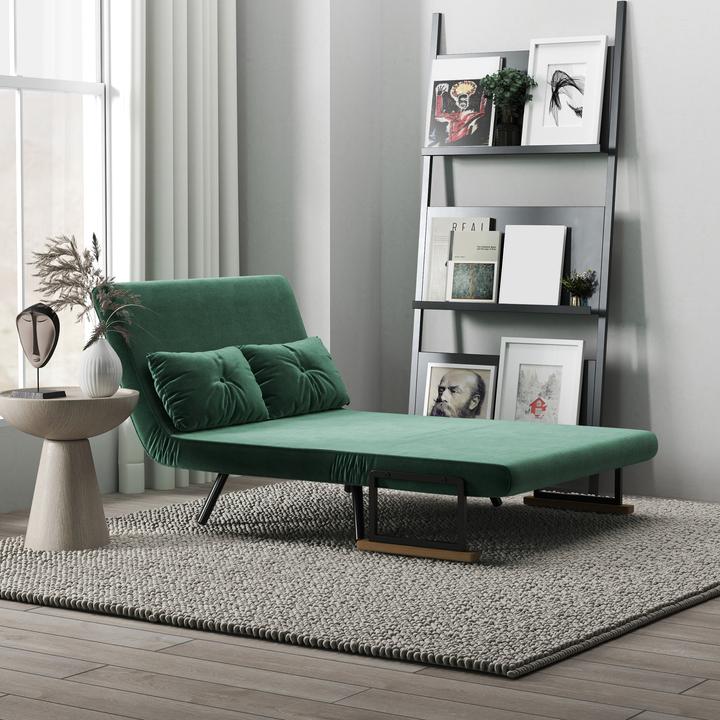 Produktbild Homcom Schlafsofa Stahl, Polyester Grün