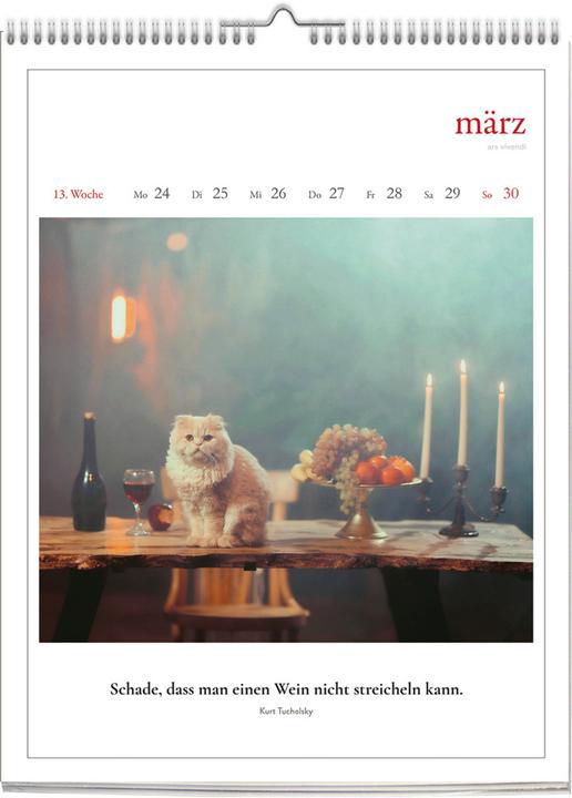 Produktbild Literarischer Wein - Kalender 2025 (24 x 32 cm)