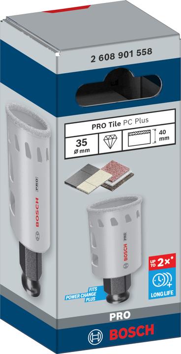 Produktbild Bosch Professional Zubehör PRO Tile PC Plus Lochsäge, 35 mm, HS (35 Millimeter)