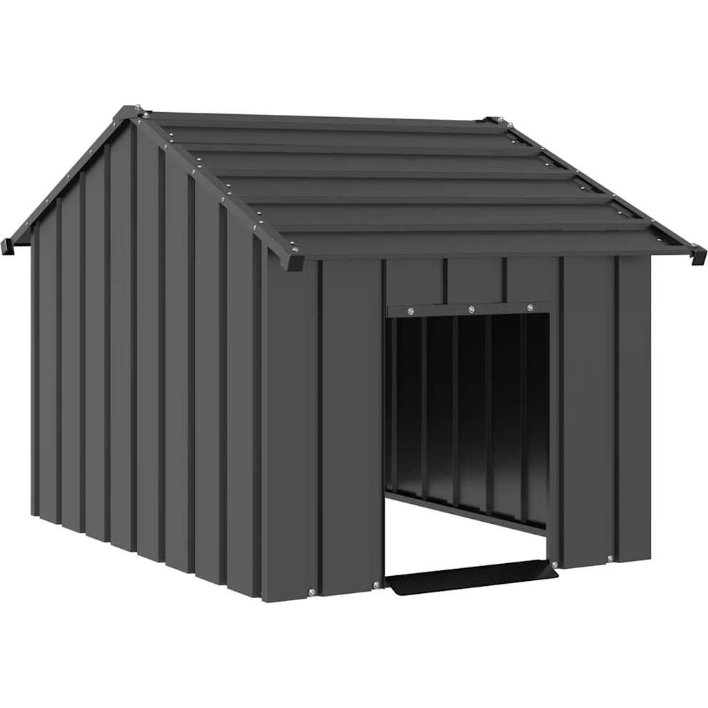 Comparer les prix de vidaXL Niche pour chien avec toit noir 83x130x85 cm acier galvanisé