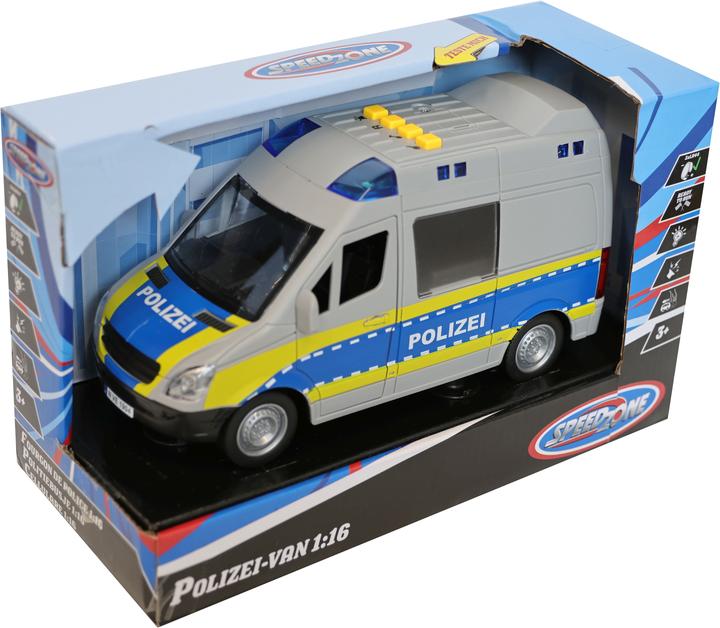 Immagine prodotto Speedzone Furgone della polizia con Light &Sound, attrito, 1:16
