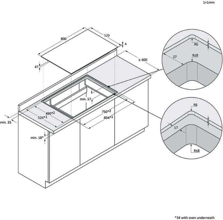 Actual product image Haier HAMTB86IRCS (80 cm, Induction hob)