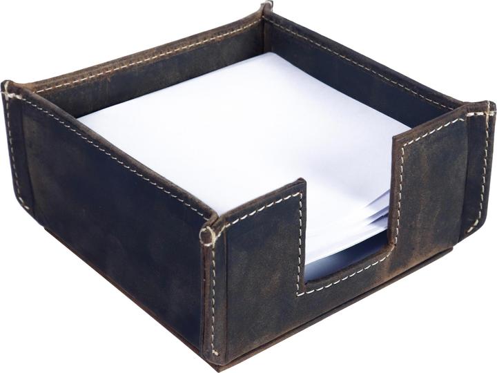 Produktbild Alpenleder Notizzettel-Dispenser Packerl Dunkelbraun