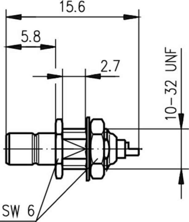 Produktbild Telegärtner SMB-Steckverbinder Stecker, Einbau vertikal 50 Ohm J01160A0021 1 St.