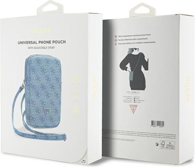 Actual product image Guess Torebka GUWBZP4GFTSB niebieski/blue Zip 4G Triangle