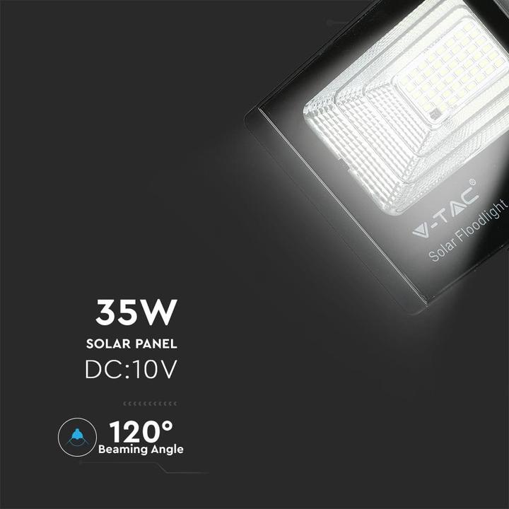 Immagine prodotto V-TAC VT-8576 - Proiettore a LED con pannello solare 35 W 4000K (2450 lm, IP65)