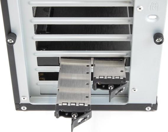 Actual product image Delock PCI Express x16 card removable frame for 2 x M.2 NVMe