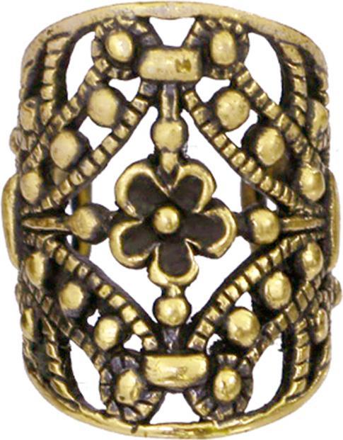 Produktbild Star Piercing Ear Cuff vergoldet Schild Blume im Vorhang (Messing)