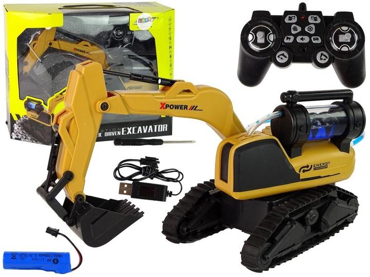 Image du produit Lean Toys Grande pelleteuse sur chenilles jaune télécommandée