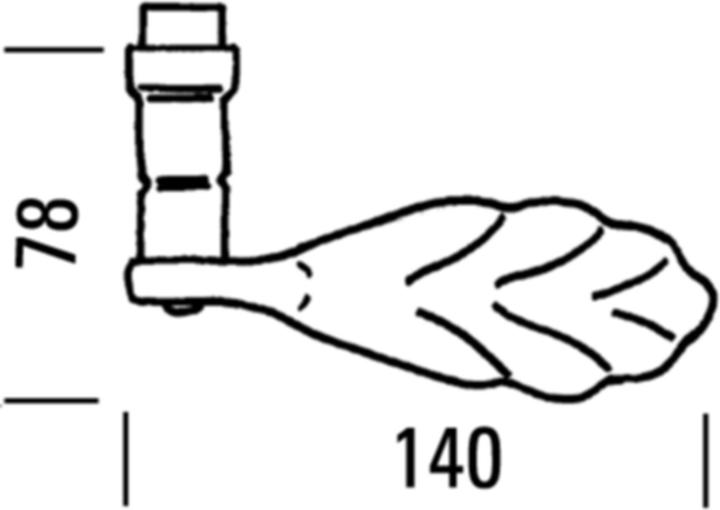 Image du produit Hager Zierbeschläge Poignée de porte 140mm partie trou 8mm (Garniture de plaque de porte)