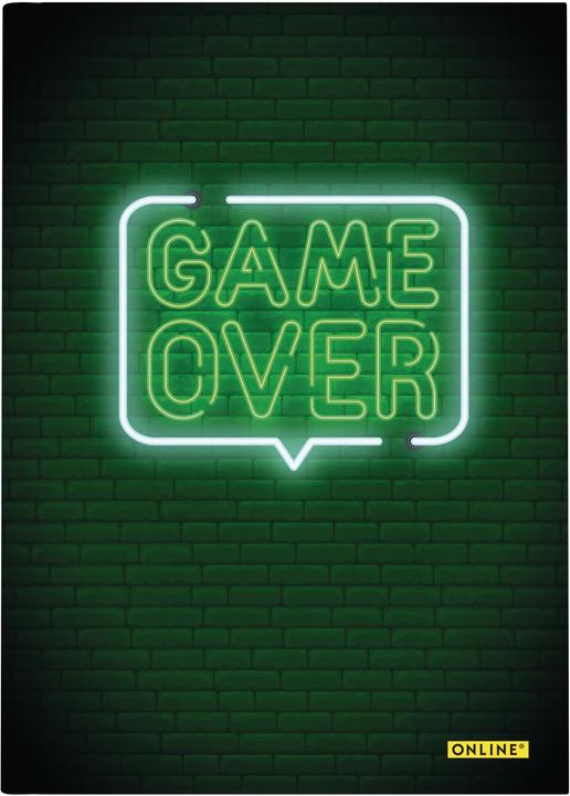 Actual product image Online Notebook Game Over A5 07926/6 80g, 96 sheets, dotted (A5, Dotted, Hardcover)