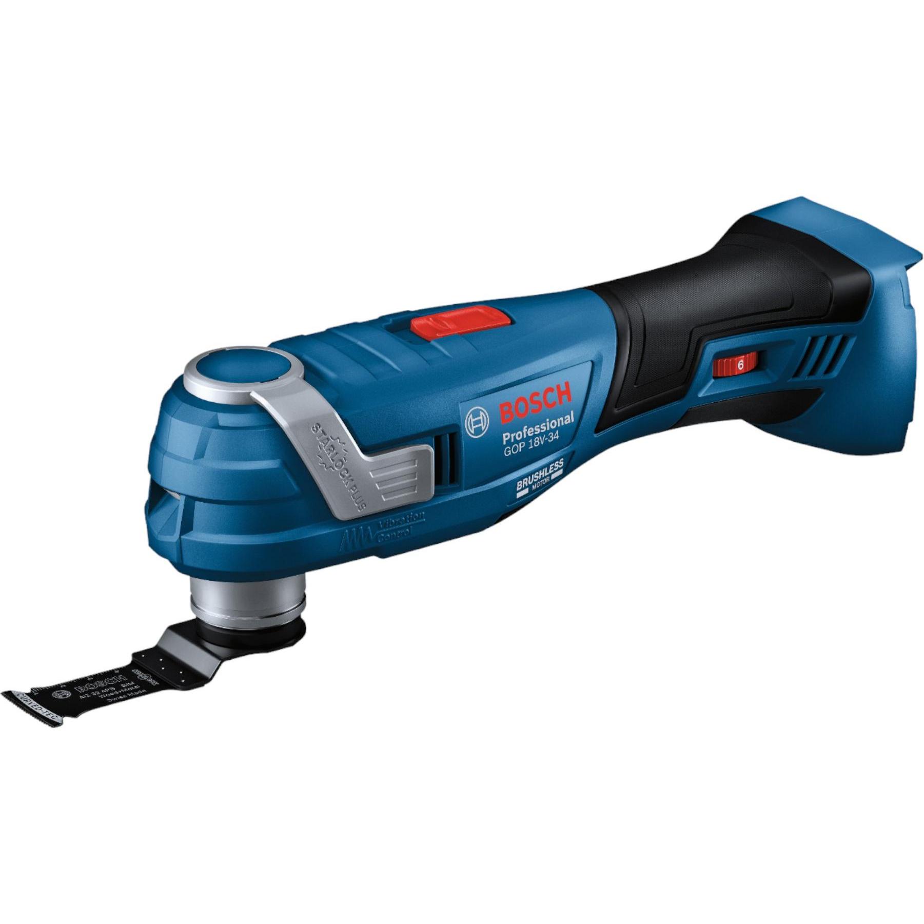 Thumbnail - Bosch Professional, Multifunktionswerkzeug, Bosch GOP 18V-34 Professional Akku Multi Cutter 18 V Starlock Plus + 1x Akku...