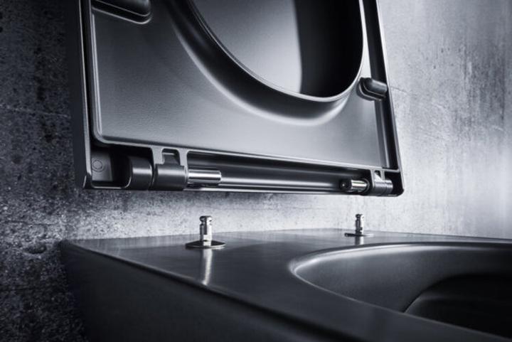 Produktbild Laufen Wand-WC COMPACT KARTELL spülrandlos, Tiefspüler schwarz matt