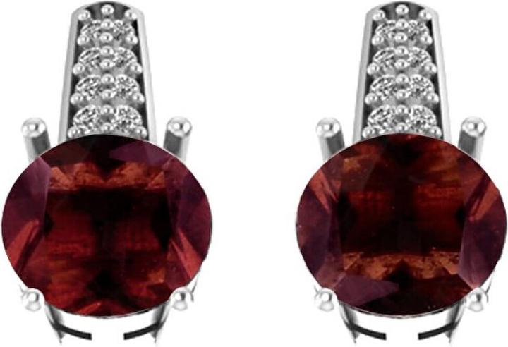 Produktbild Beneto Exclusive - Silver earrings with garnets GRAAGUC1929 (L)