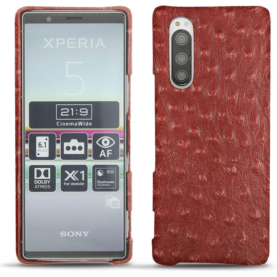 Noreve Lederschutzhülle (Sony Xperia 5), Smartphone Hülle, Rot