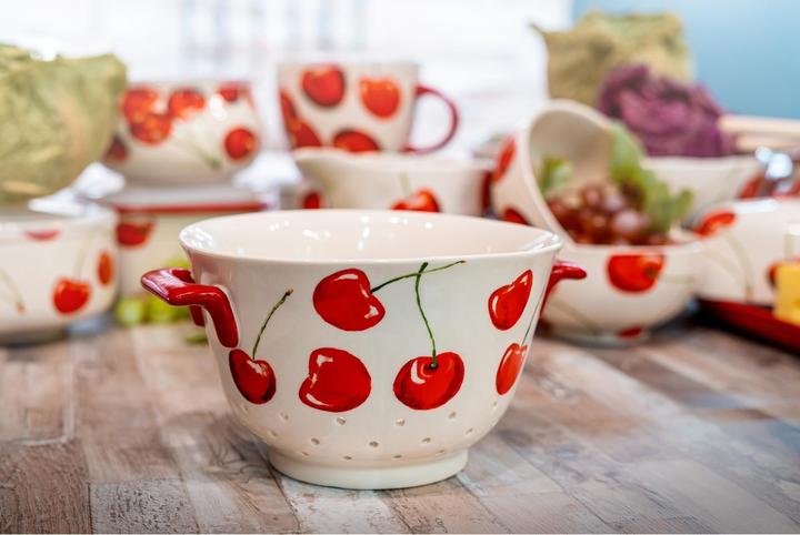 Produktbild neuetischkultur Küchensieb Keramik Cherry (20 cm)