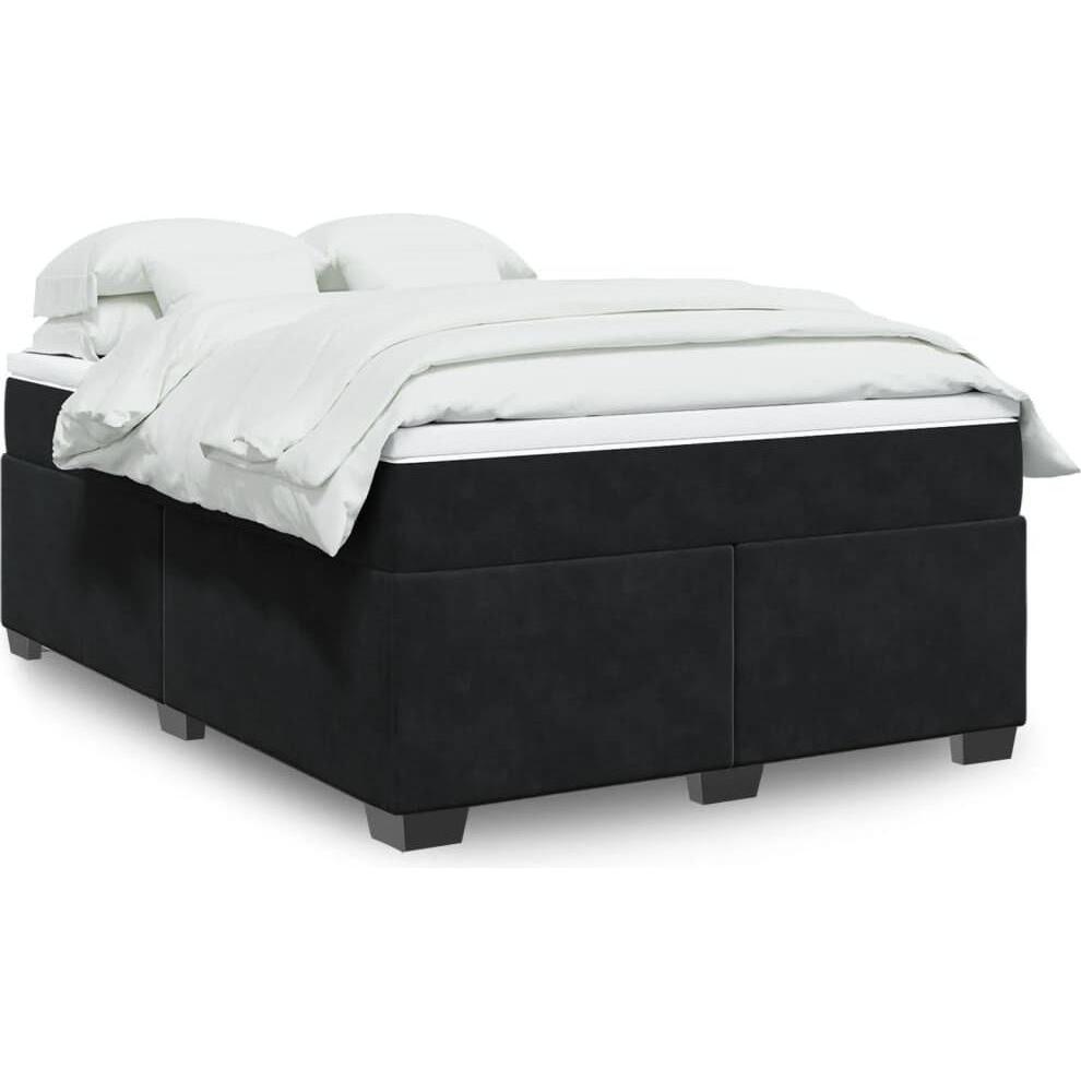 VidaXL, Bett, Bo x springbett mit Matratze 160 x 200 cm Samt (160 x 200 cm)