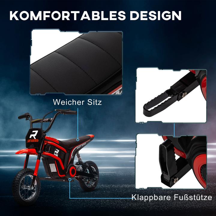 Immagine prodotto Homcom Kindermotorrad Kunststoff, Metall Rot (12 V)