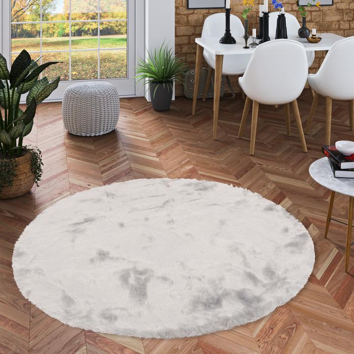 Produktbild Pergamon Luxus Super Soft Fellteppich Aspen Rund Meliert (120 x 120 cm)