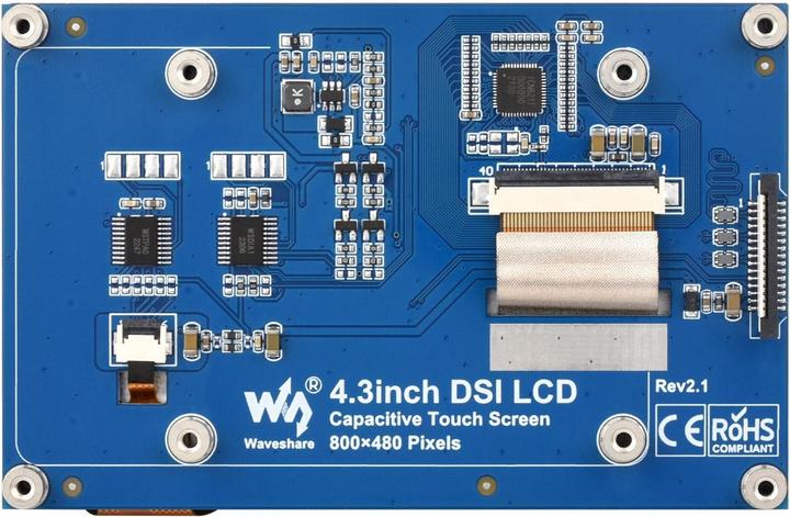 Produktbild WaveShare 4.3inch QLED Capacitive Touch Display für Raspberry Pi DSI Interface 800×480