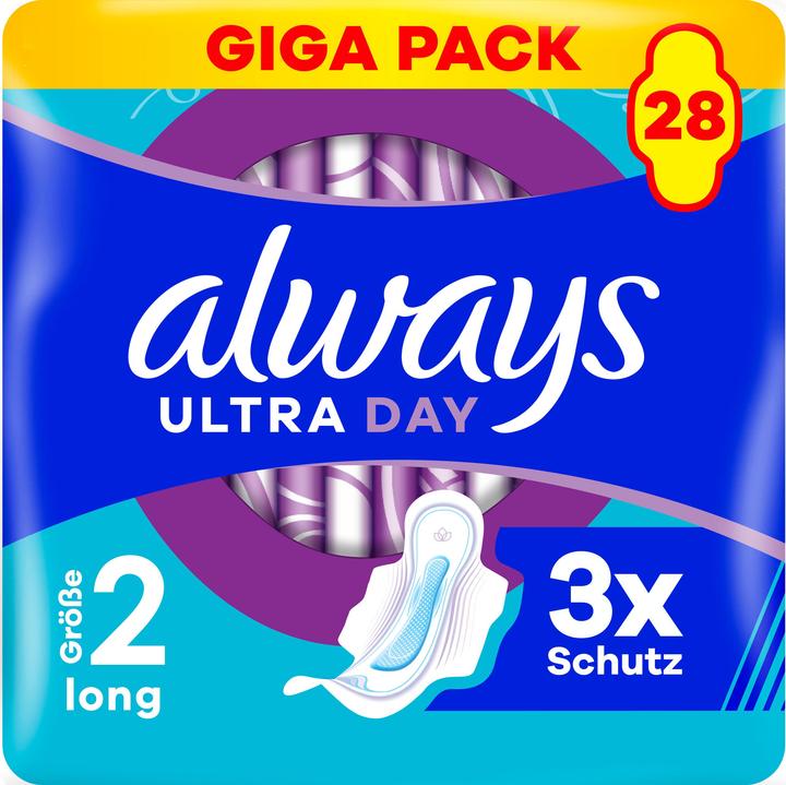 Actual product image Always Ultra Binde Long mit Flügeln Gigapack 28 Damenbinden (28 x)
