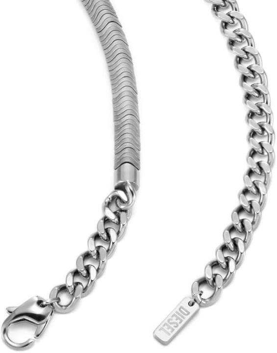 Actual product image Diesel Kette D LOGO (Hematite, Stainless steel)