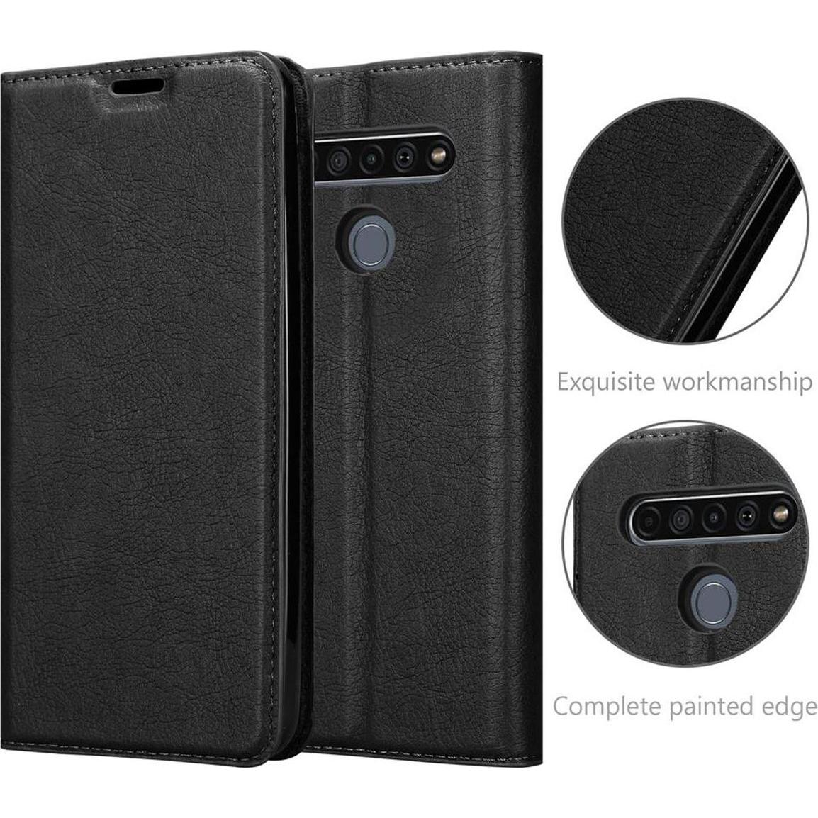 Thumbnail - Cadorabo Book Invisible Magnet Cover (LG K61), Smartphone Hülle, Schwarz