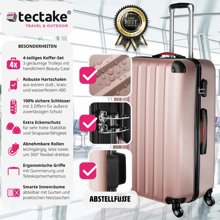 Immagine prodotto tectake Set di valigie Valigie Trolley Set di trolley Hardcase (90 l, M (50 - 90l))