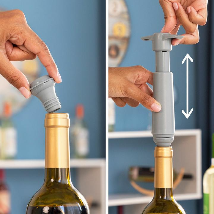 Actual product image InnovaGoods Vacuum pump for wine with 4 corks (Wine pump)