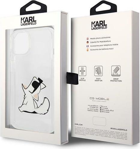 Actual product image Karl Lagerfeld iPhone 14 PC/TPU Choupette Eat Case for (Apple iPhone 14, Apple iPhone 13, Apple iPhone 15)