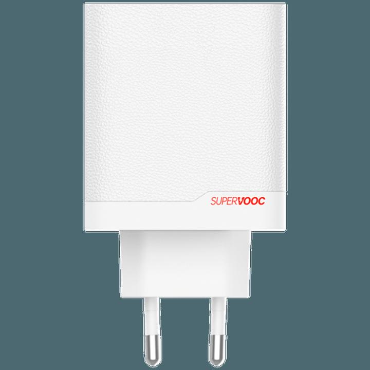 Immagine prodotto OnePlus Adattatore SuperVooc a due porte da 120W + cavo (Tipo-C + Tipo-A) - Bianco (120 W)