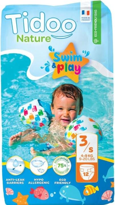Image du produit Tidoo Couches Swim&Play taille 3-S / 4-9kg (Taille 3, 12 pièce(s))