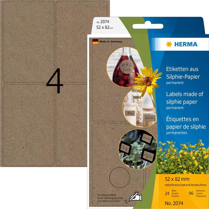 Produktbild HERMA Graspapier Vielzweck-Etiketten