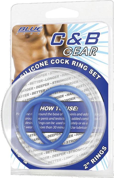 Immagine prodotto Blue Line C&B GEAR Set di anelli per il cazzo in silicone - Blu