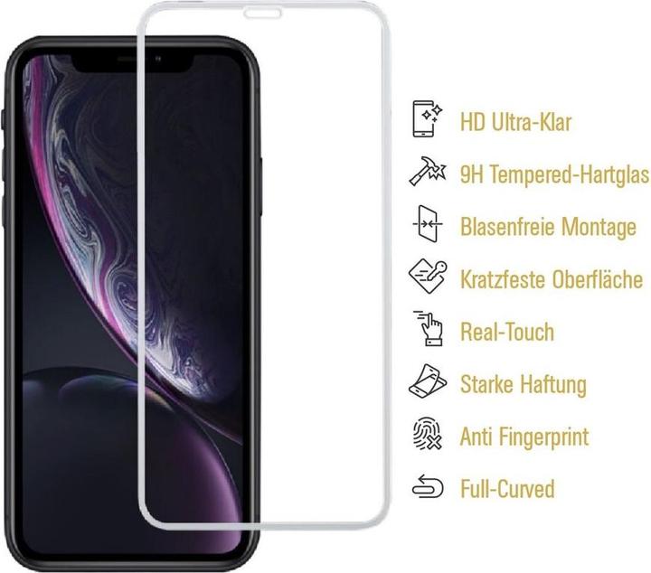 Produktbild Protectorking 1x echtes Tempered 9H Panzerhartglas 3D KLAR (1 Stk., Apple iPhone XR)